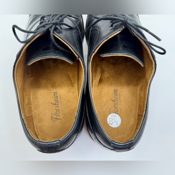 FLORSHEIM Black Leather Cap Toe Oxford Dress Shoes Men's 8.5 VGC - Picture 8 of 9